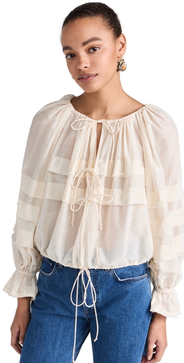 Ulla Johnson Cora Blouse Ivory