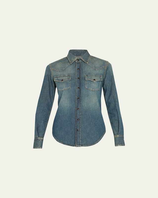 Classic Western Denim Shirt