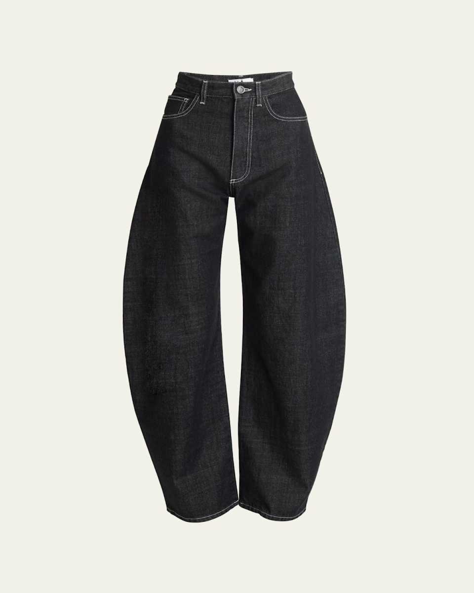 Round-Cut Denim Pants