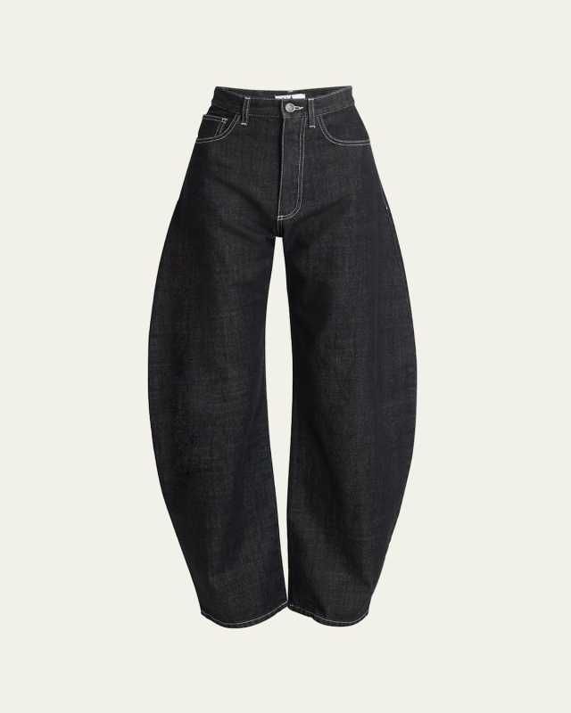 Round-Cut Denim Pants