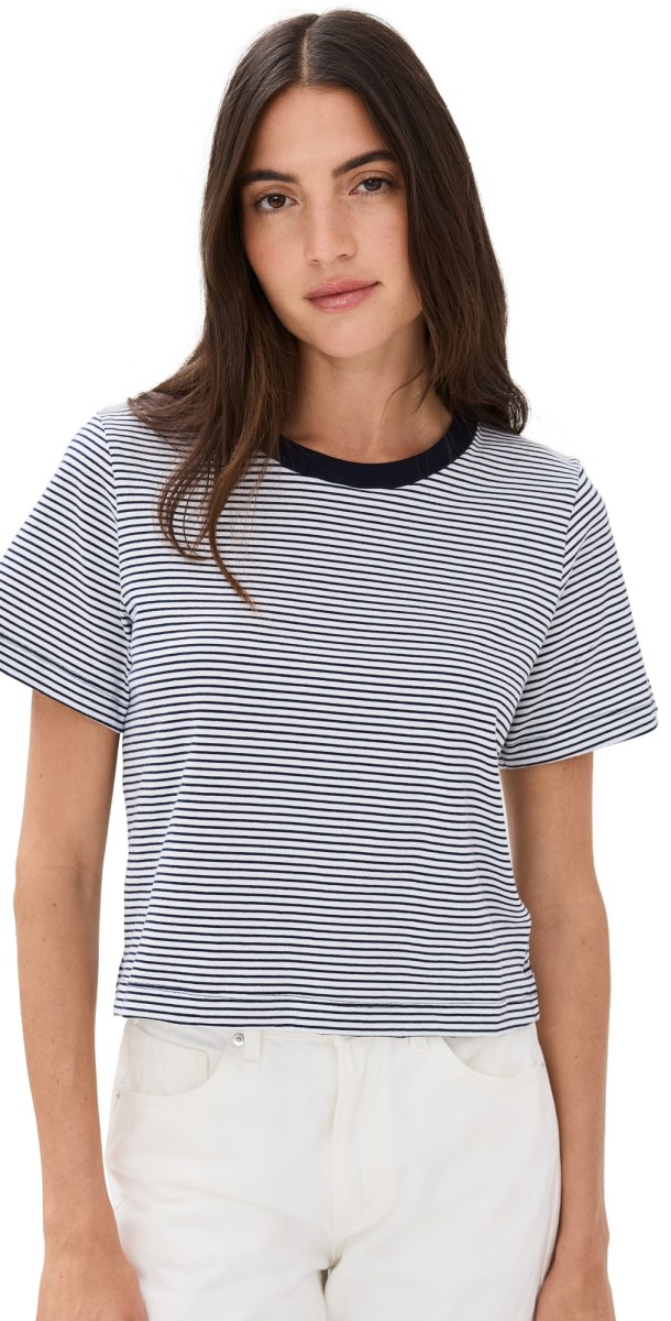 A. L.C. Julia Tee Off White/Navy