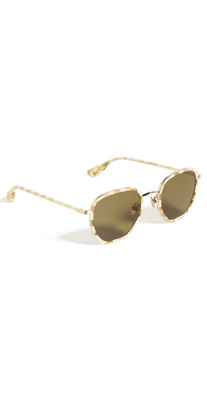 Krewe Pascal Sunglasses 12k Titanium And Oki Yuzu