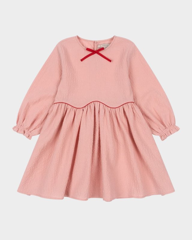 Girl's Ava Bow Dress, Size 12M-8