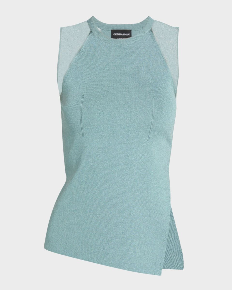 Asymmetric Jersey Tank with Slit
