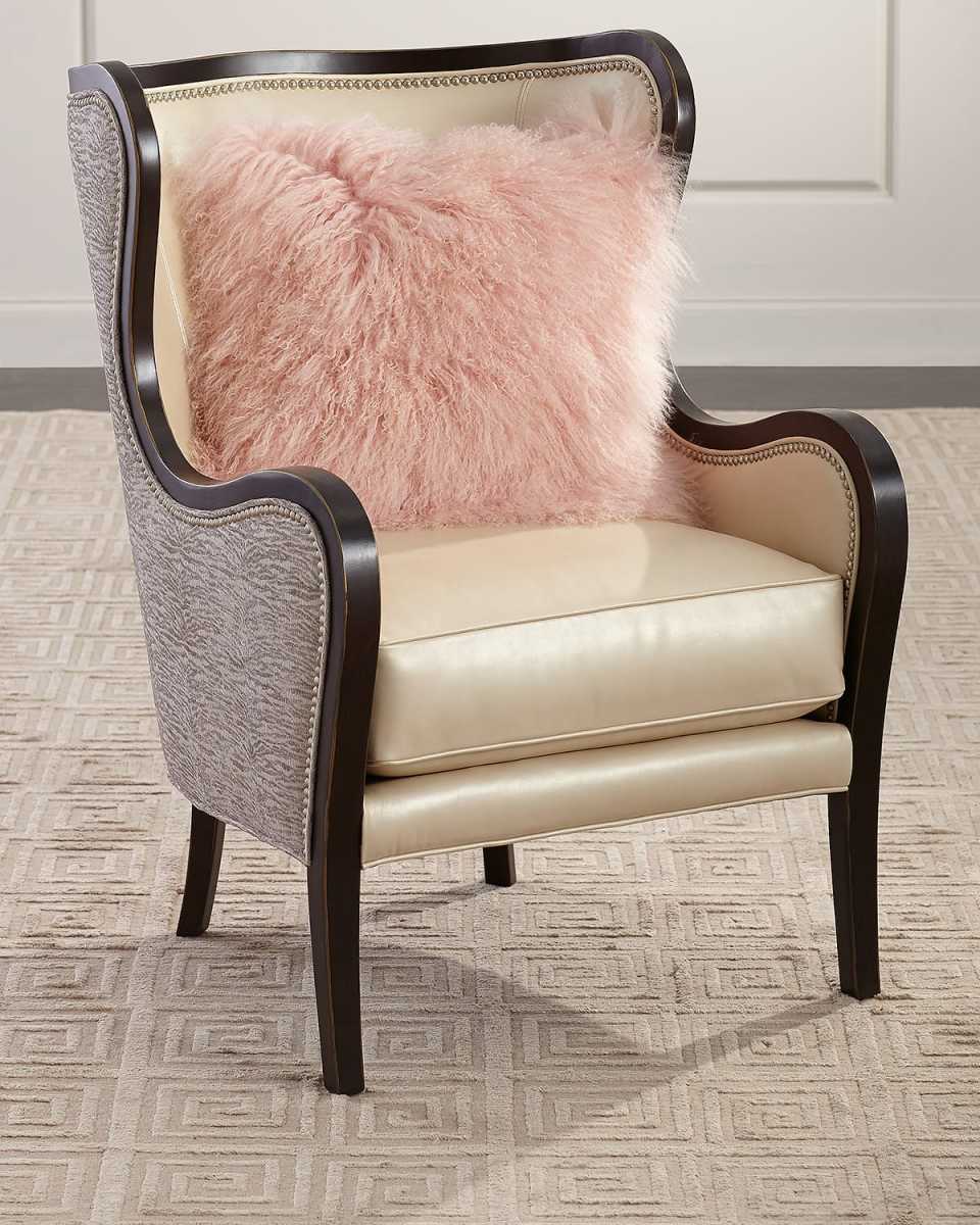 Jacqueline Leather Wing Chair