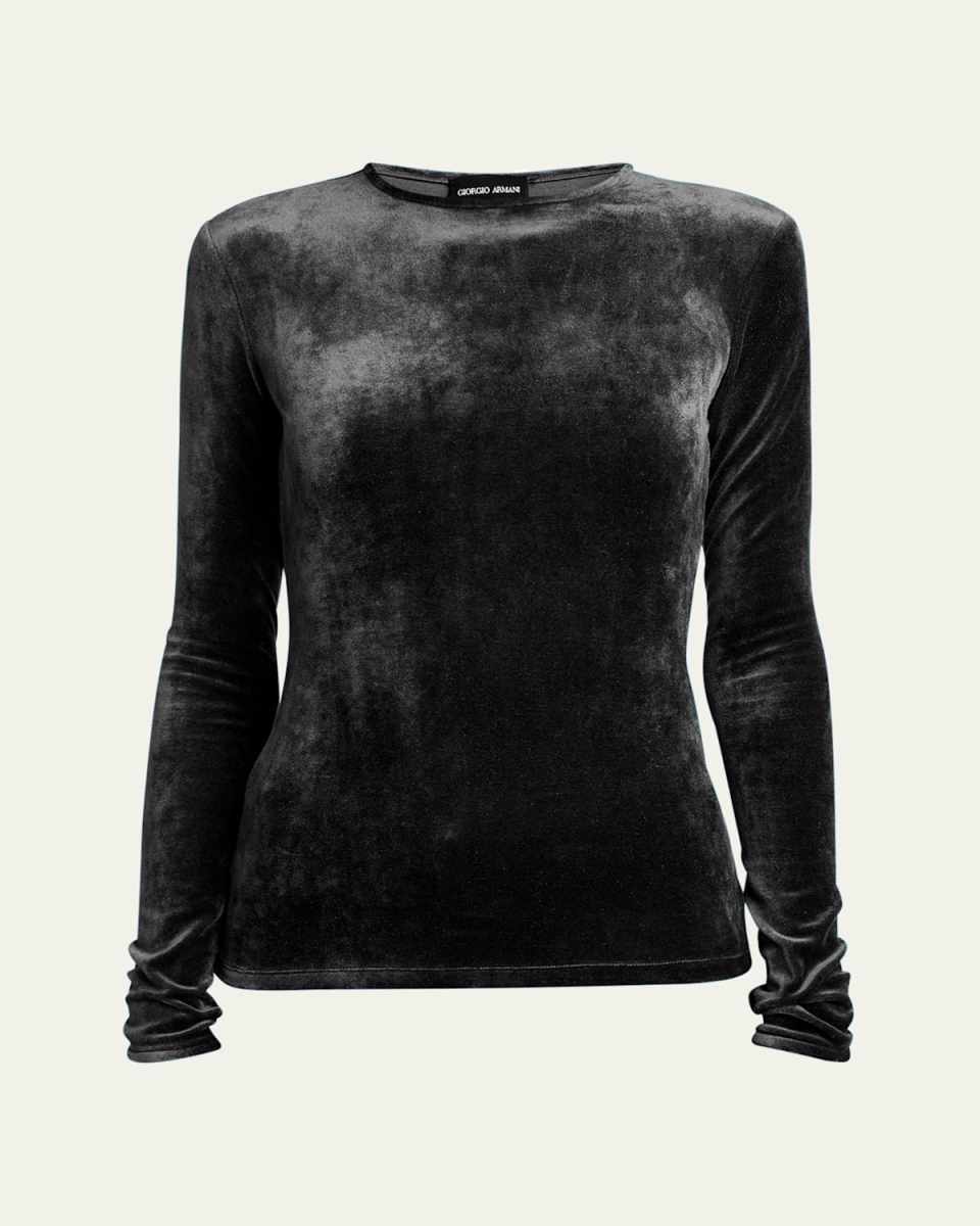 Chenille Jersey Knit Top