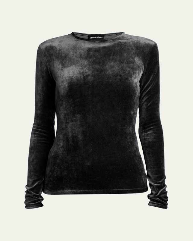 Chenille Jersey Knit Top