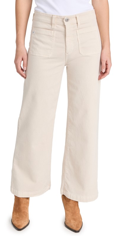AG Kassie Corduroy Jeans Sulfur Cream Froth