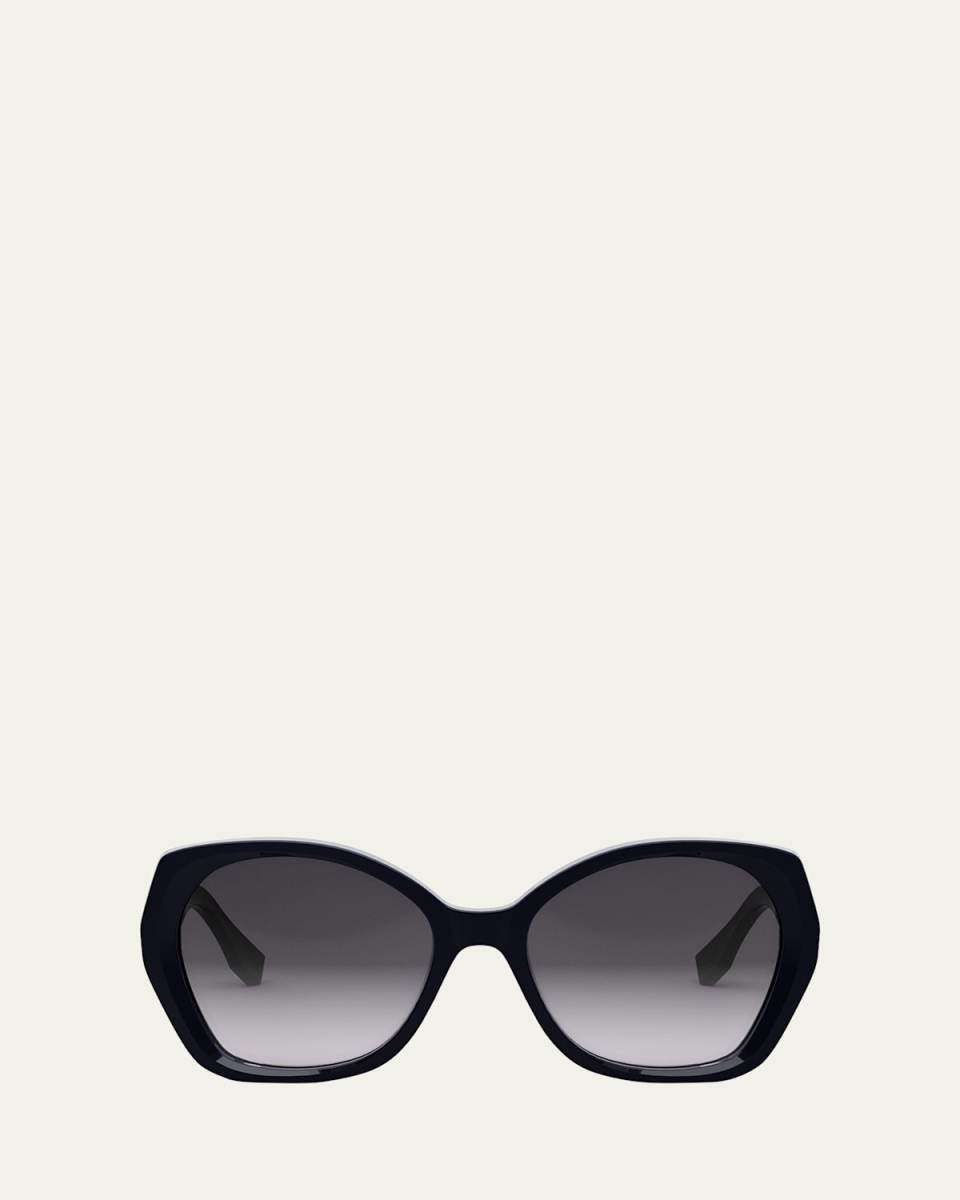 Lettering Acetate Butterfly Sunglasses