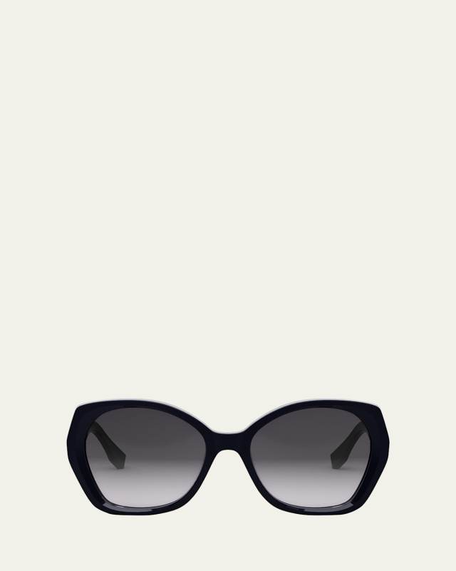Lettering Acetate Butterfly Sunglasses