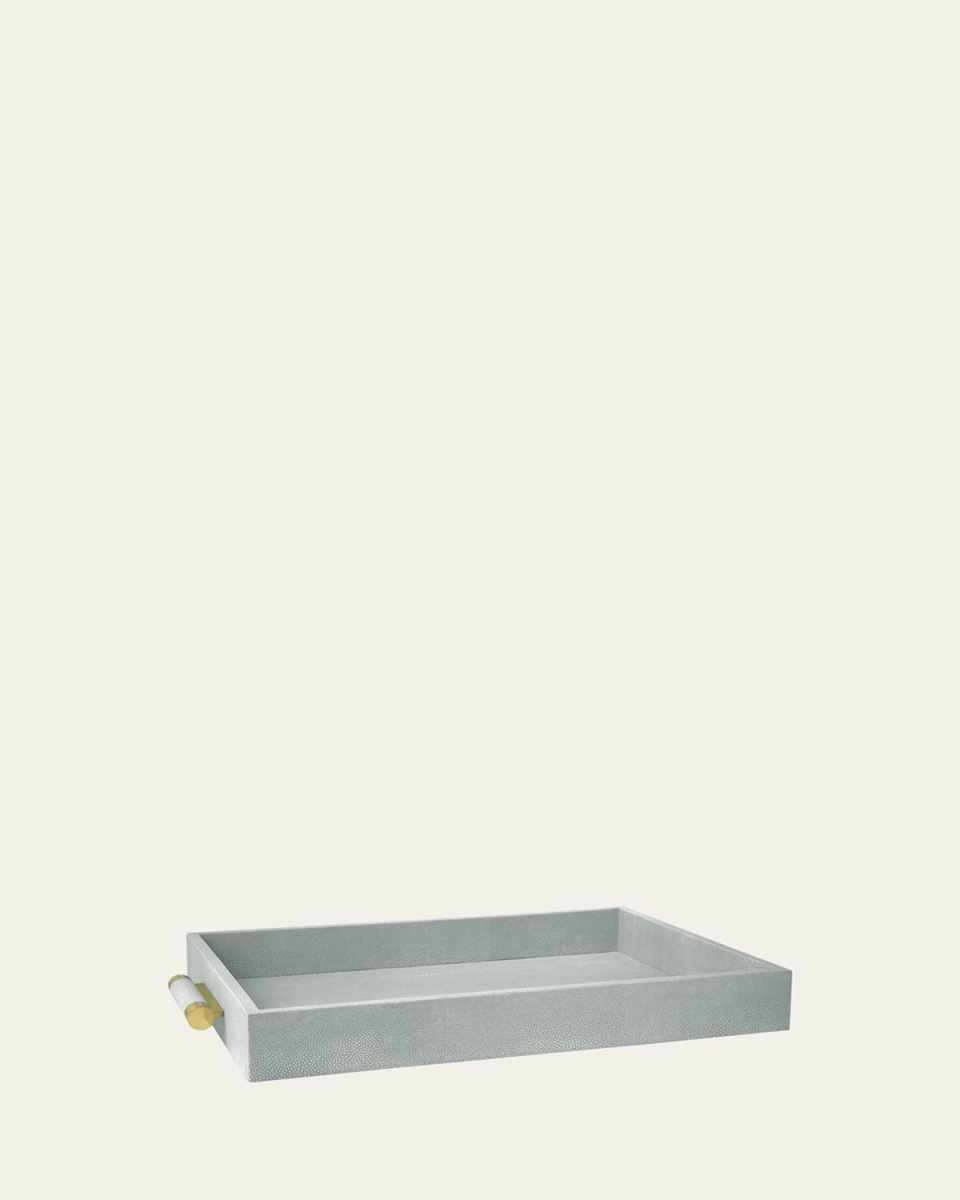 Mist Classic Faux Shagreen Serving Tray