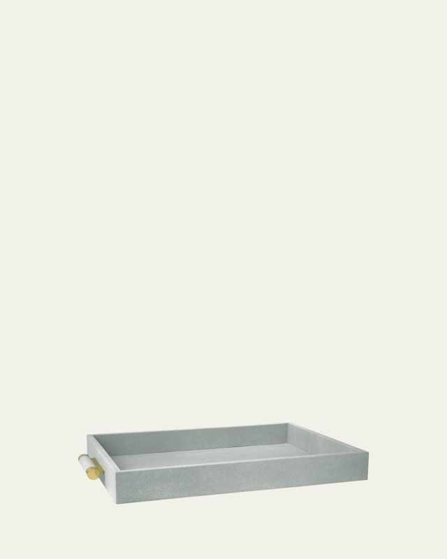 Mist Classic Faux Shagreen Serving Tray