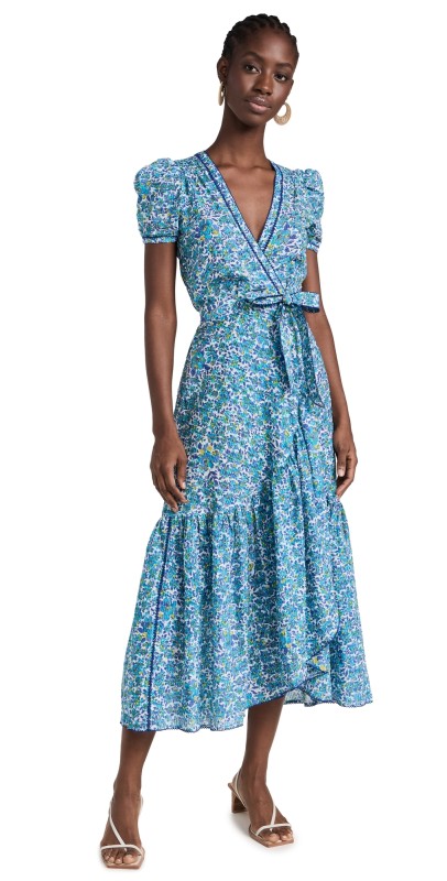 Poupette St Barth Baba Ct Stripe Maxi Dress Blue Net
