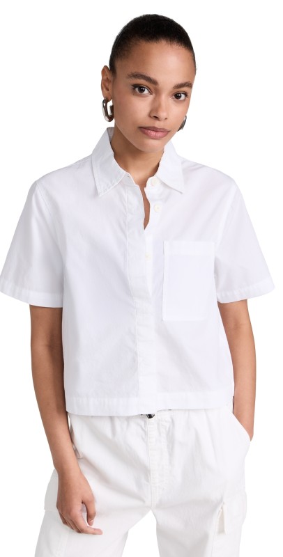 DL1961 Montauk Short Sleeve Shirt white (poplin)