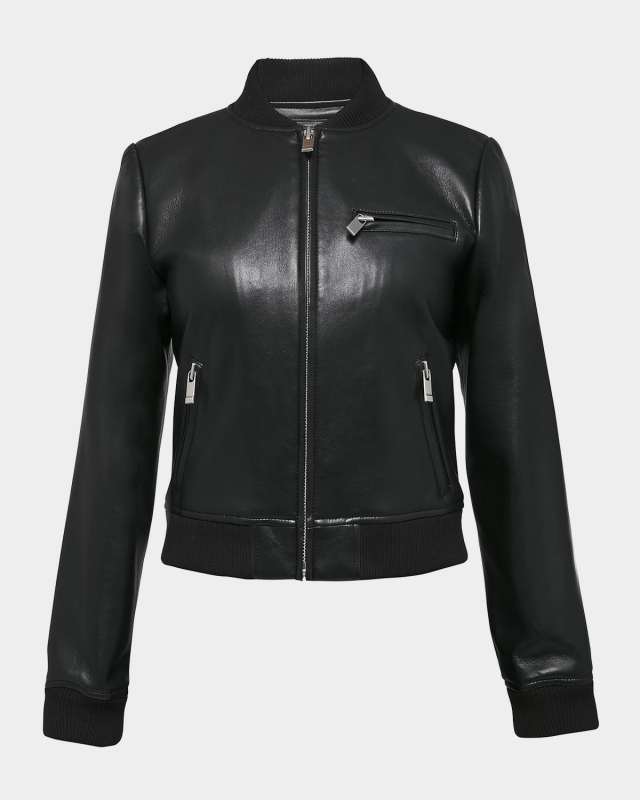 Dixie Recycled Leather Bomber Jacket