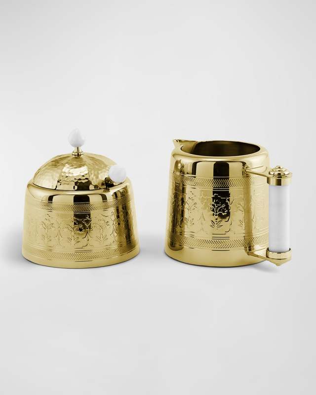 Palace Creamer and Sugar Pot Gold