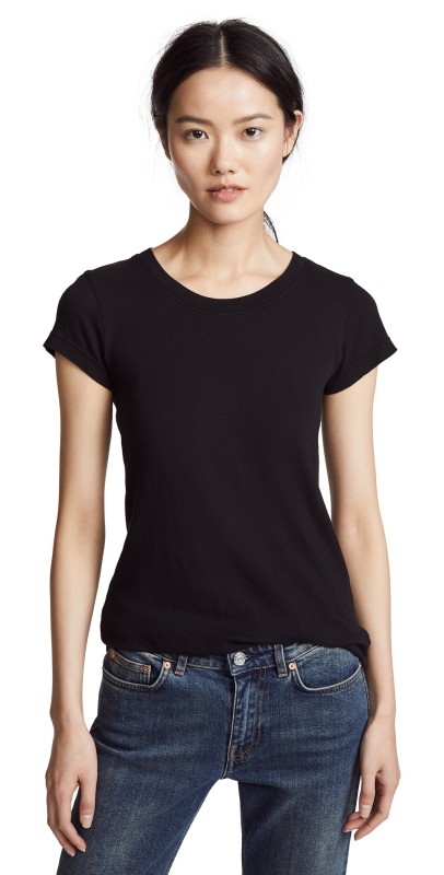 L'AGENCE Cory Crew Neck Tee Black