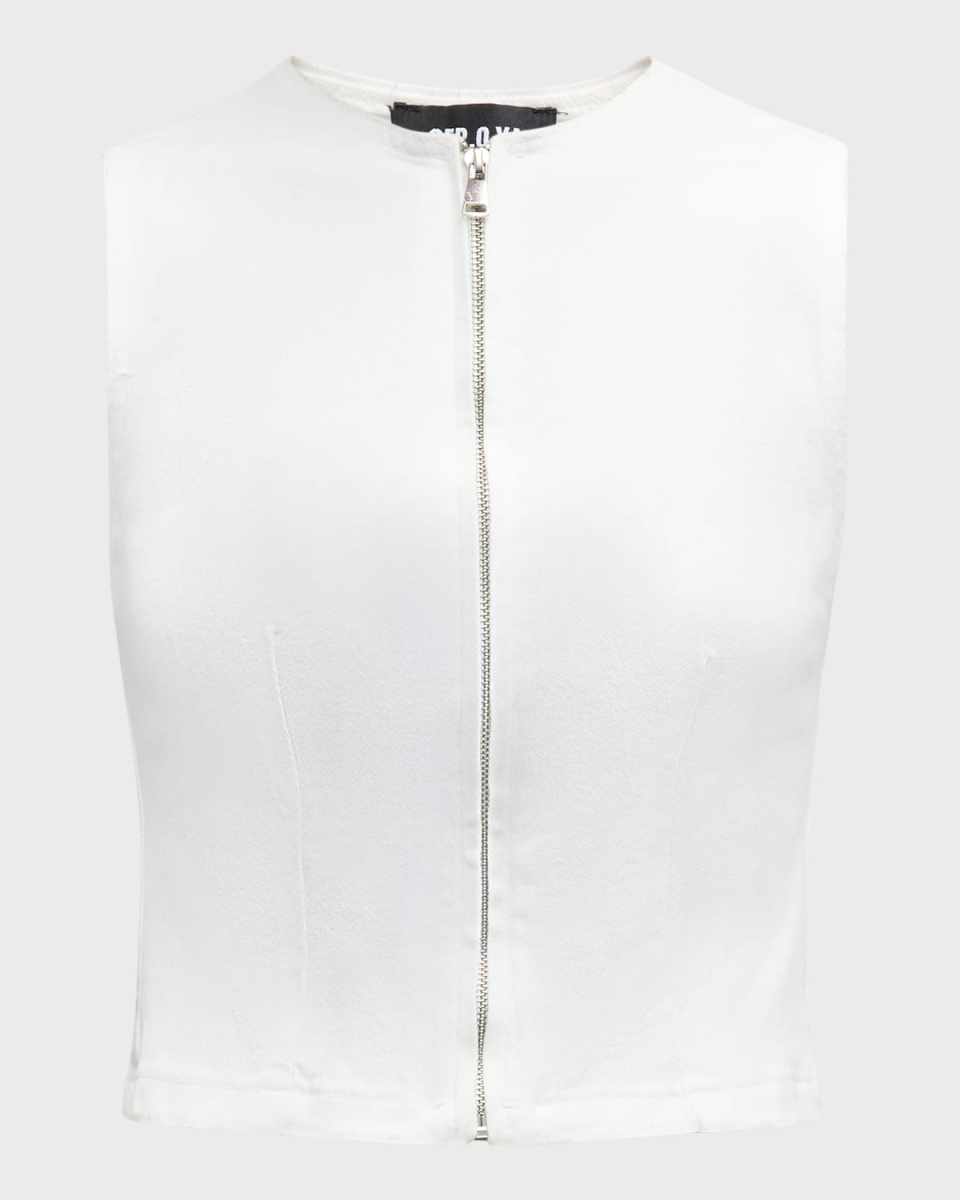 Ally Stretch-Denim Vest