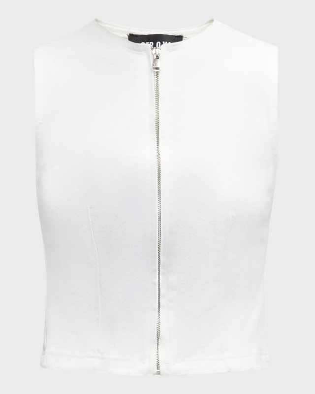 Ally Stretch-Denim Vest