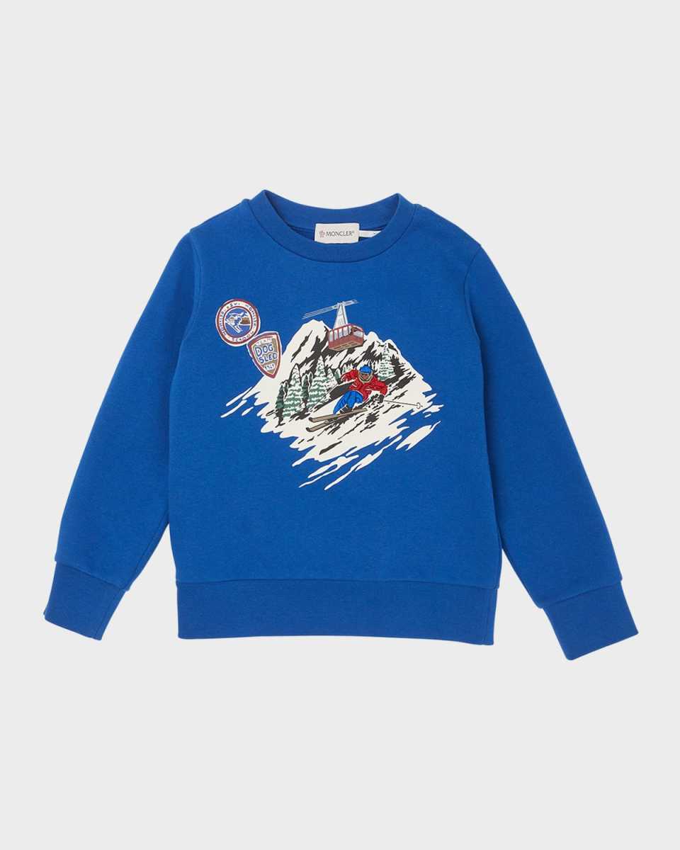 Boy's Graphic Skii Sweatshirt, Size 4-