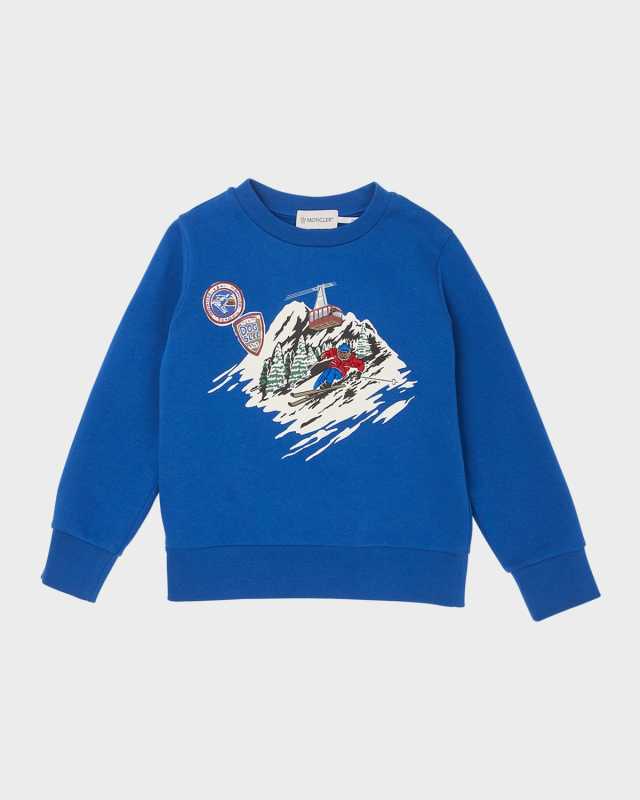 Boy's Graphic Skii Sweatshirt, Size 4-