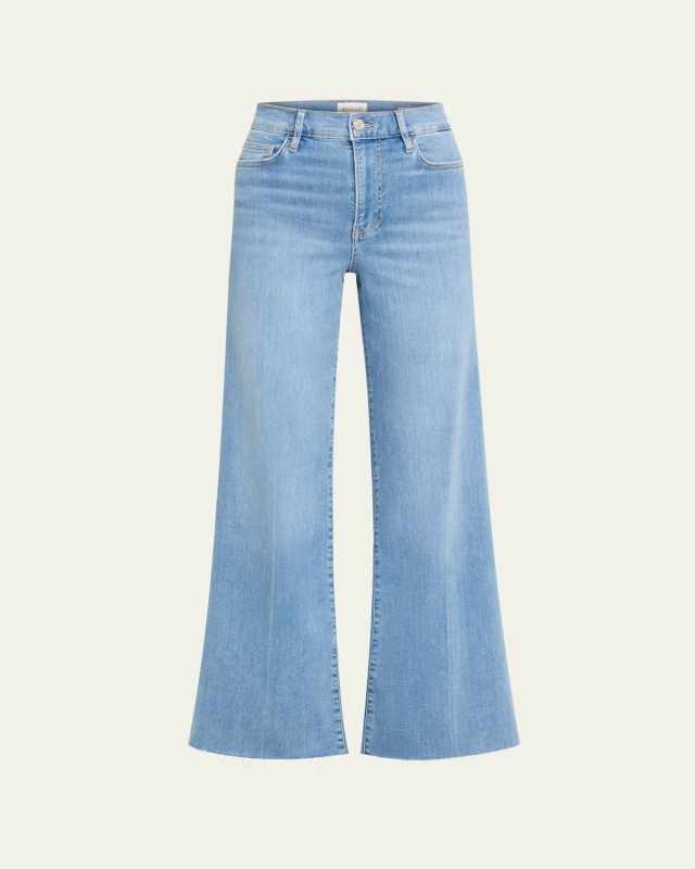 Le Slim Palazzo Raw Fray Jeans