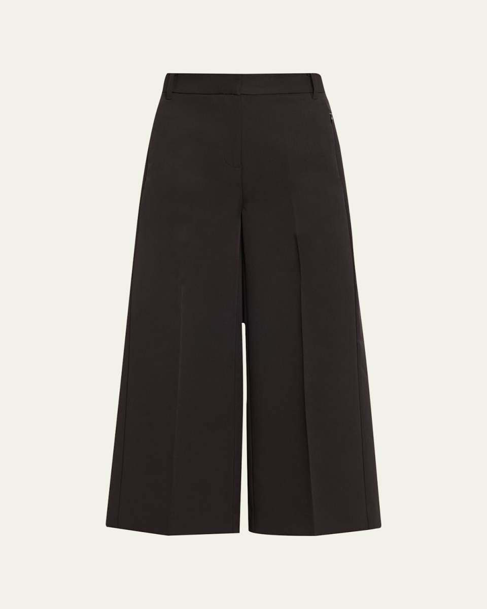 Melody Cropped Straight-Leg Twill Pants