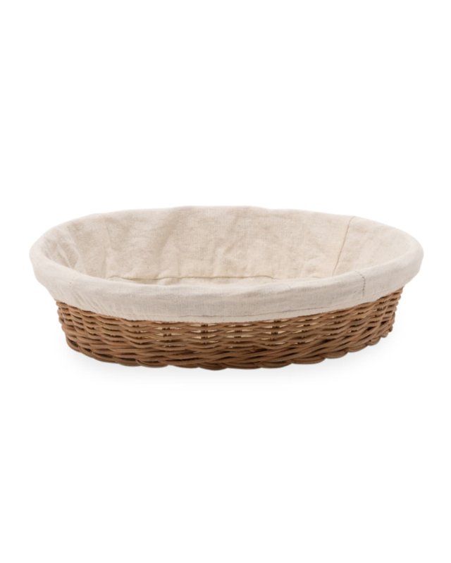 Lasata Small Round Rattan Tray with Liner
