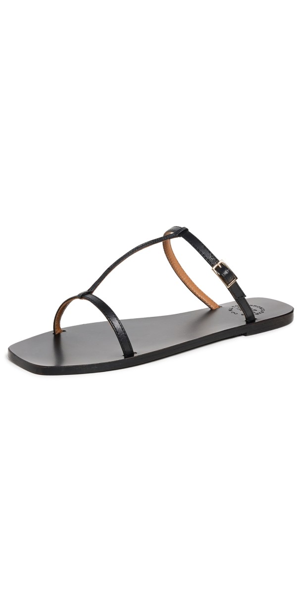 ATP Atelier Gualdo Black Nappa Sandals Black