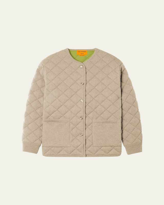 Cashmere-Blend Quilted Liner Jacket