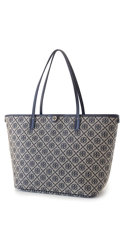 Tory Burch T Monogram Zip Tote Tory Navy