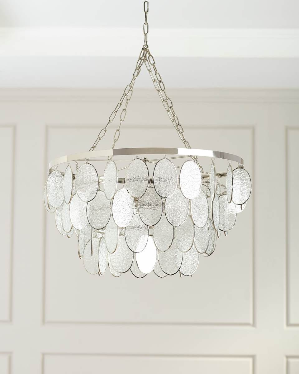 Textured Glass Chandelier