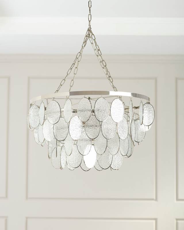 Textured Glass Chandelier
