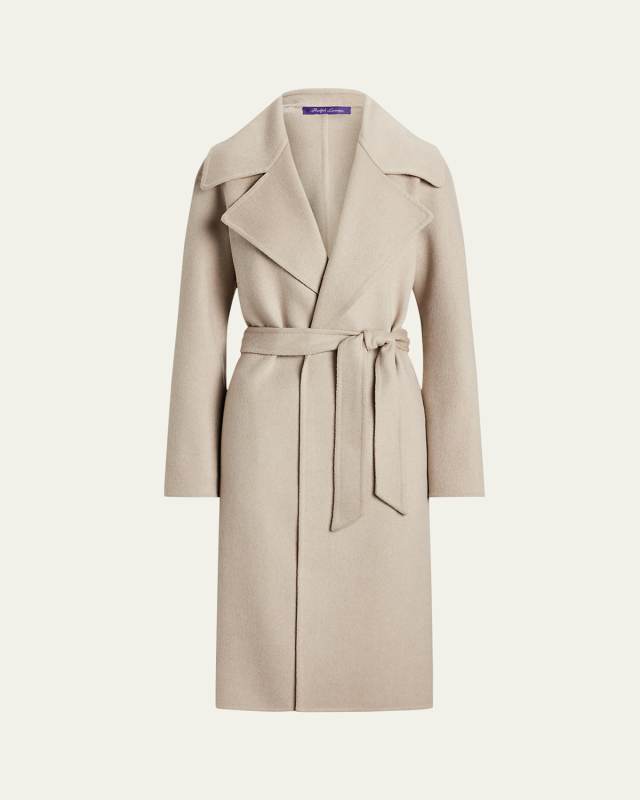 Leonarda Belted Cashmere Wrap Coat