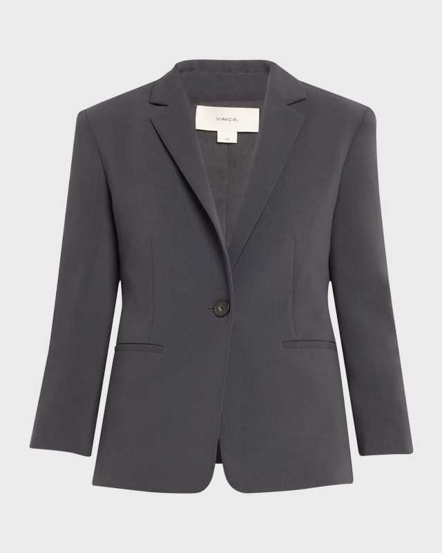 Shrunken Bracelet-Sleeve Blazer