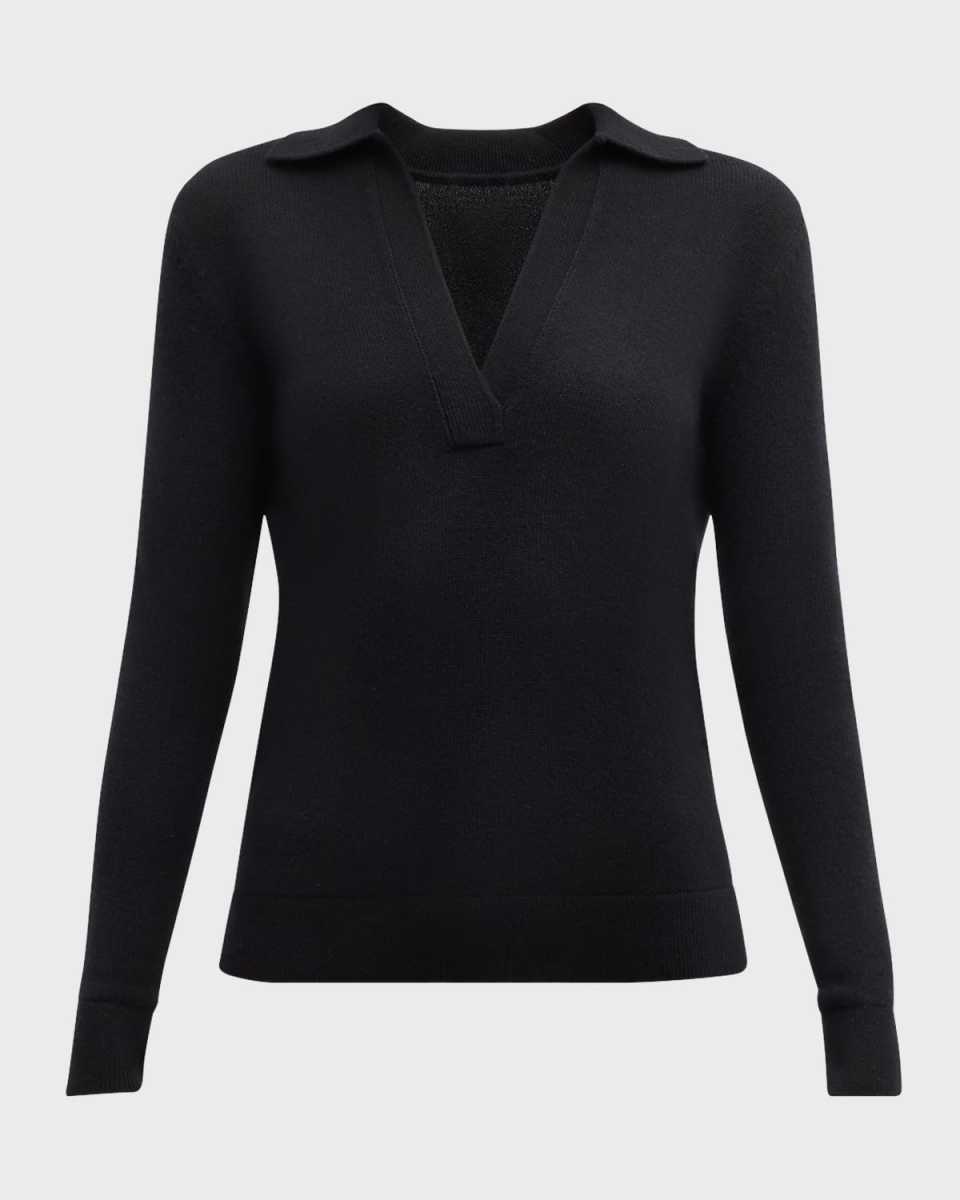 Cashmere Johnny Collar Sweater