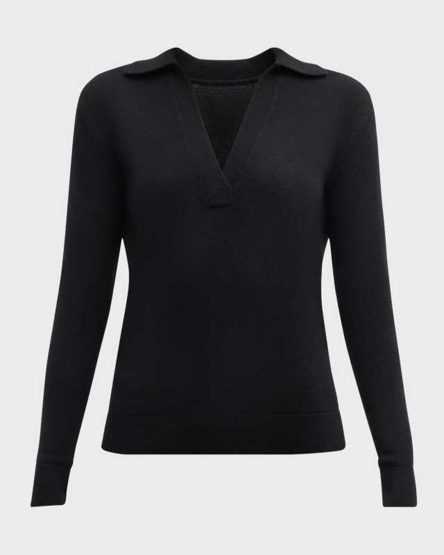 Cashmere Johnny Collar Sweater