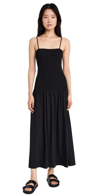 rag & bone Anya Smocked Cami Dress Black