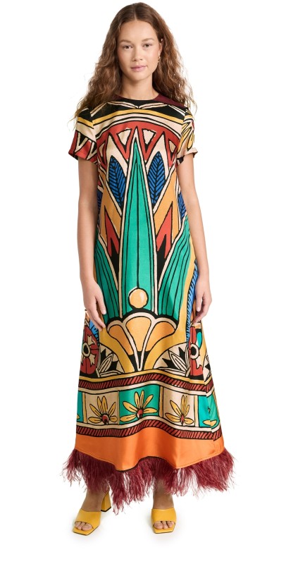 La DoubleJ Swing Dress with Feathers Philae