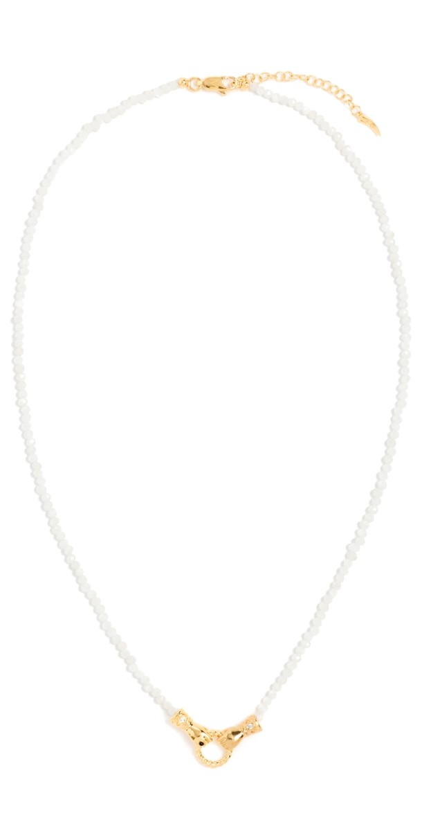 Missoma Harris Reed In Good Hands Mini Beaded Necklace Gold