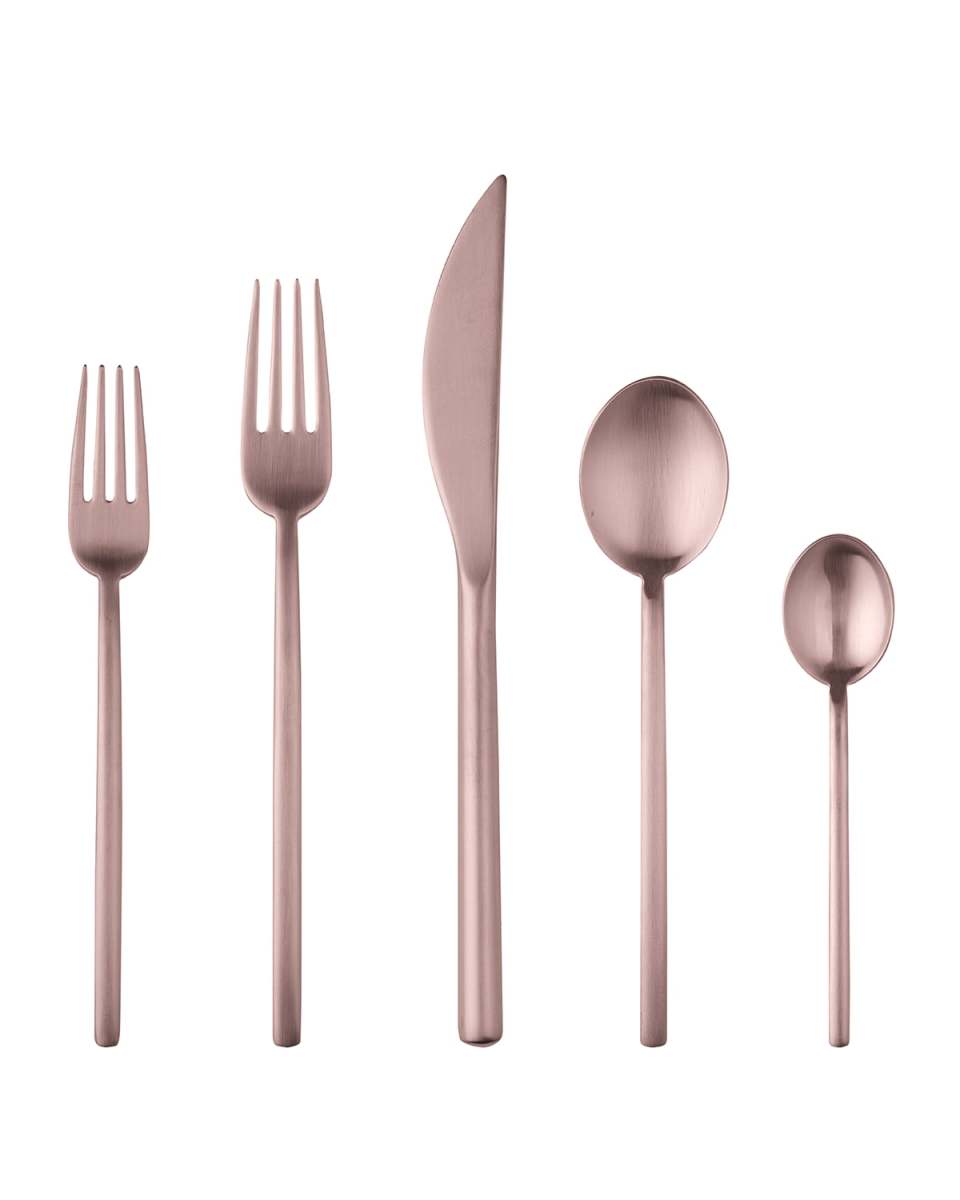 Due Ice Champagne 5-Piece Flatware Set