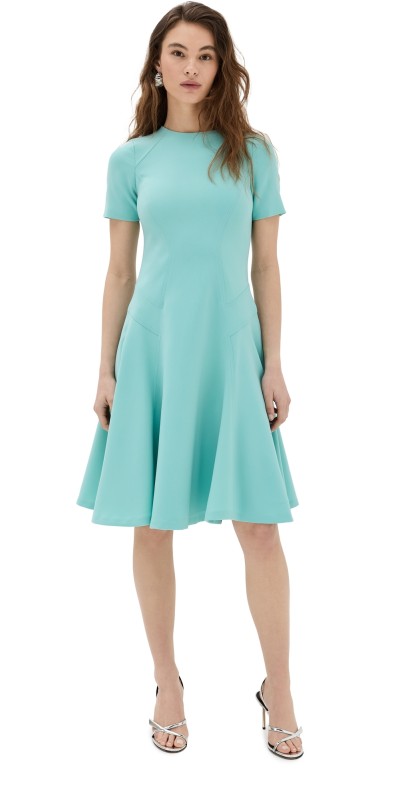 Prabal Gurung Princess Seam Fit And Flare Dress Aqua