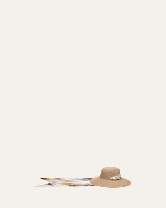 Cassidy Paper Straw Large-Brim Hat