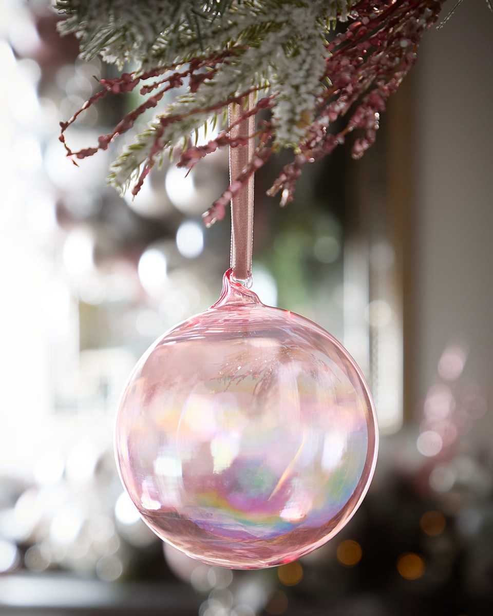 French Purple Bottle Glass Ball Ornament