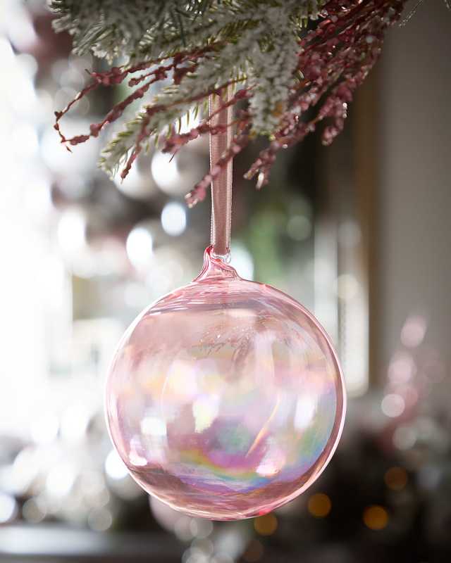 French Purple Bottle Glass Ball Ornament