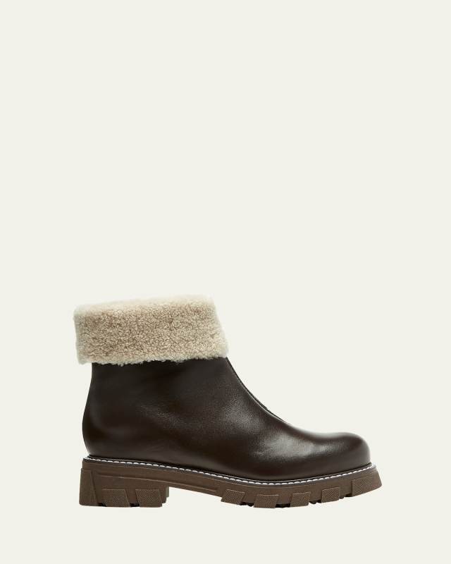 Abba Suede Shearling Waterproof Booties