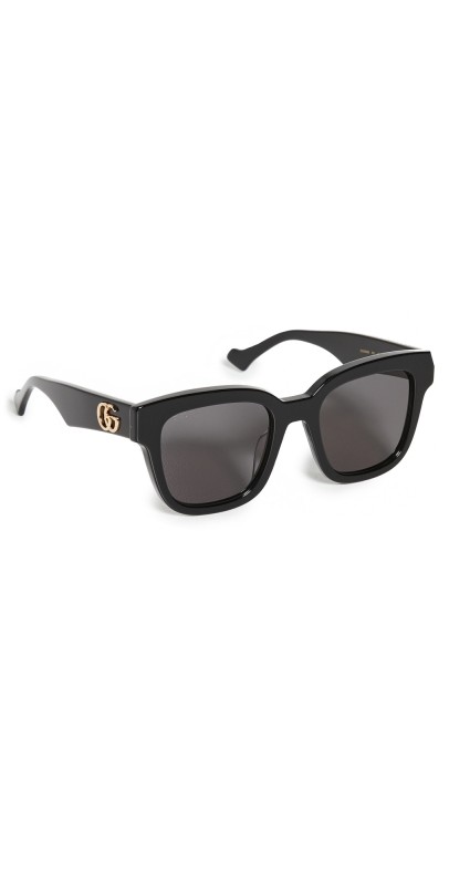 Gucci Oversized Square Sunglasses Shiny Black