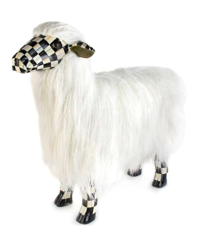 Courtly Check Large White Sheep