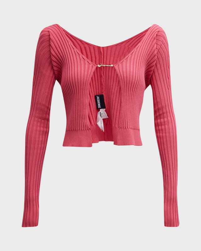 Palu Logo Script Rib Cardigan