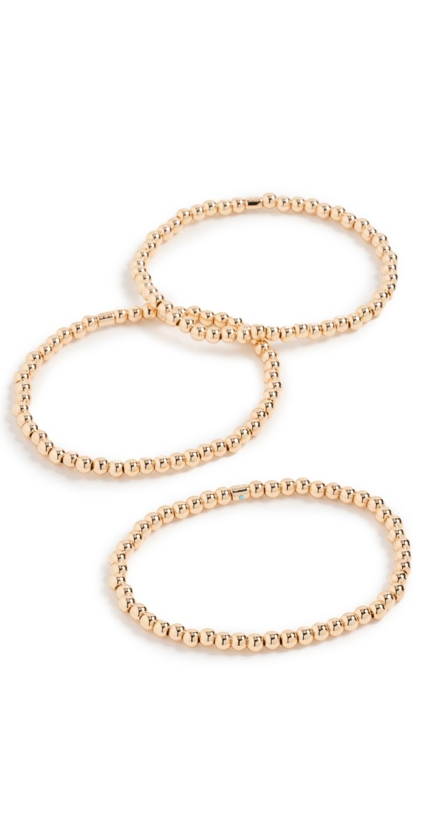 Roxanne Assoulin Set of 3 Gold Bracelets Gold